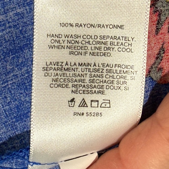 Express Blue Floral Bell Sleeve Romper women’s - Size XS - Picture 8 of 8